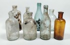 Lot Of 8 Pcs Vintage Old Miscellaneous Glass Bottles Collectible Bottles