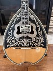 Zozef Terivasian Greek Bouzouki Polished Black Teardrop Body W  Ornate Inlay