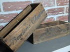 2 Big Borden   s   Phenix Cheese Wooden Advertising Boxes Primitive Country Store