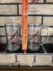 Pair Of 2 Polaris Glass Beer Mug steins Barware Snowmobile Think Outside