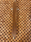 Vintage Mcm Silver Tone Metal Cross   Walnut Wood Wall Hanging Minimalist Plaque