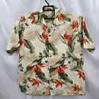 Vintage Pacific Legend Hawaii Shirt Men s Size Xl Beige Birds Of Paradise Usa