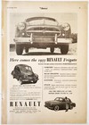 1954 Renault Limited Fregate Import Advertisement Autocar Automobilia Dwpp12b