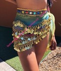 Us Plus Size Belly Dance Hip Scarf Wrap Skirt Waist Belt Golden Coin Belt Skirt
