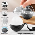 Large Ice Ball Molds For Whiskey  Set Of 4-2 4 Inch Big Sphere Round Ice Cube   