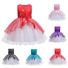 Kids Flower Girls Bridesmaid Princess Tutu Dress Pageant Party Gown Tulle Dress