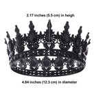 Black Queen Crown For Women Crystal Tiara For Girl Rhinestone Wedding Headban   