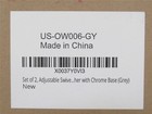 243652 New-no Box  Elecwish Us-ow006-gy Lot-2  Bar Stools  Gray Vinyl  Chrome