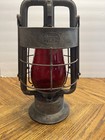 Vtg Antique Dietz Fire King Fire Dept Truck Oil Lantern Red Globe 