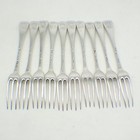 Georgian Three Tine Forks Set Of 10 Sterling Silver Mono Mce Crown Crest