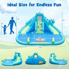 Inflatable Water Slide Blowup Water Park With Dual Slides Without Blower