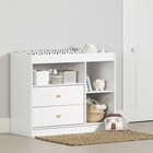 South Shore Sweedi 2-drawers Changing Table With Open Storage Large Pure White