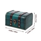 Vintage Treasure Chest Box Decorative Wooden Jewelry Box With Lock And Leathe   