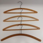 Four  4  Vintage Antique Wooden Clothes Hangers Antique Advertising