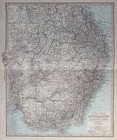 Original Antique Map South East Australia  New South Wales  Stieler  1891