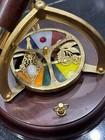 Vintage Wind Up Kaleidoscope Music Box Works Wood Base
