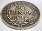 1912 Newfoundland Canada 20 Cents Silver Km  15 Circulated Coin Z835