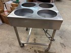 Belshaw H i-4 Electric 4 Well Donut Icing Glazing Rolling Mobile Bakery Table