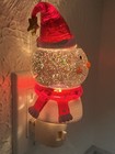 Light Up Snowman Christmas Night Light Glitter Holiday Plug In 