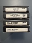 4 Vintage 8-track Tapes - Kenny Rogers  Oak Ridge Boys  Willie Nelson - Tested