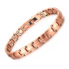Slim Solid Pure Copper Magnetic Bracelet Women Men Arthritis Pain Relief Energy