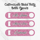 Wedding Bridal Party Bachelorette Party Favors - Bottle Opener Bar Keys - Custom