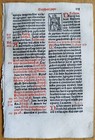 Post Incunable Leaf Brevarium Pataviensis Small Woodcut  575  - 1508