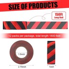 Flagging Tape Box Of 12 Rolls Black Red Surveyors Hazards Trail Marking Races