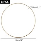 8pcs Metal Floral Hoops Wreath 12 Inch Dream Catcher Macrame Rings For Wedding