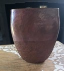Hammered   Textured Copper Vase   Pot 8  Vintage Mexico Southwest Design Art