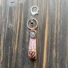 With Turquoise 1pc Leather Vintage Keychain Alloy Pendant Unisex Western