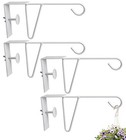 Moonoom 4 Pcs Adjustable Vinyl Fence Hooks  Patio Hangers Decorative 4pcs White