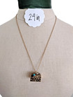 Vintage 1974 Avon    queen   s Ransom    Treasure Chest Pill Box Pendant Necklace 24 