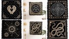 Table Cloths Wholesale Witchcraft Card Square Golden Altar Cloth Tarot Lot 33 Ps