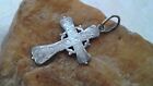 Vintage Sterling Silver Hand-engraved Orthodox  sun  Cross  save And Protect 