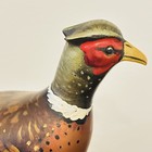 Wooden Carved Pheasant From Wolverine Hand Carvers Of Michigan