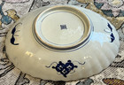 Antique 19th C  Japanese Meiji Imari Oval Scalloped Plate Bowl  Dish 12 5  X 10 