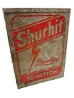 Vintage Shurhit Quality Ignition 8 Drawer Metal Display Cabinet Oil Advertising