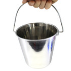 800099 Stainless Steel 1 Quart Pail Food Water Bucket Animal Dog Kennel Farm