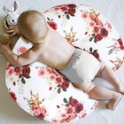 Nursing Pillow Cover For Baby Girl  Soft Organic Breastfeeding Pillow Floral