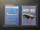     american Airlines Trading Card Md-80 Silver Bird Livery 100 Years W  Sleeve