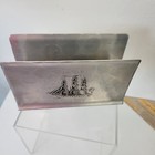 Vtg Wendell August Forge Rare Sailing Ship Boat Napkin Holder - Aluminum Usa