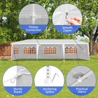 10 x30  Party Canopy Tent Outdoor Waterproof  Tent 8 Removable Walls 8 White Us