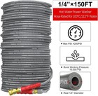 150ft 1 4  Pressure Washer Hose 4200psi Flexible Wire Extension Hose W couplers