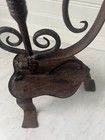 Antique Wrought Iron Alpine Candle Holder Rush Light 18 25    Lrg Primtive