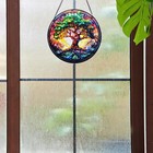 Tree Of Life Stained Glass Round Tree Of Life Stained Glass Window Hanging Fo   
