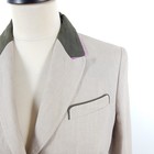 Schneiders Trachten Jacket Womens 38 M Gray Green Pink Linen Trachten Janker Blazer