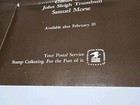 Vtg Usps Post Office  Benjamin West  American Artist 10 Cent Stamp Poster 1975