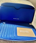 Michael Kors Jet Set Travel Large Travel Continental Wristlet Wallet Blue
