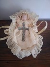 Demonic Conduit Small Doll  Antique In Original Crib
